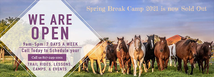 Benbrook Stables is OPEN! Benbrook Stables is OPEN!