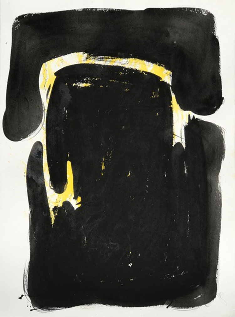 Cherem ( Sealing The Light )  ( acrylic and ink on paper )