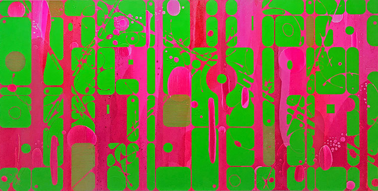 Field of Poppies, Acrylic on Canvas over Birch Panel, 48x96 in. 2018 Field of Poppies, Acrylic on Canvas over Birch Panel, 48x96 in. 2018