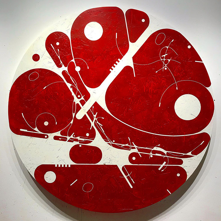 ROTATION, Acrylic on Canvas Over Panel, 60 in. Diameter, 2020 ROTATION, Acrylic on Canvas Over Panel, 60 in. Diameter, 2020