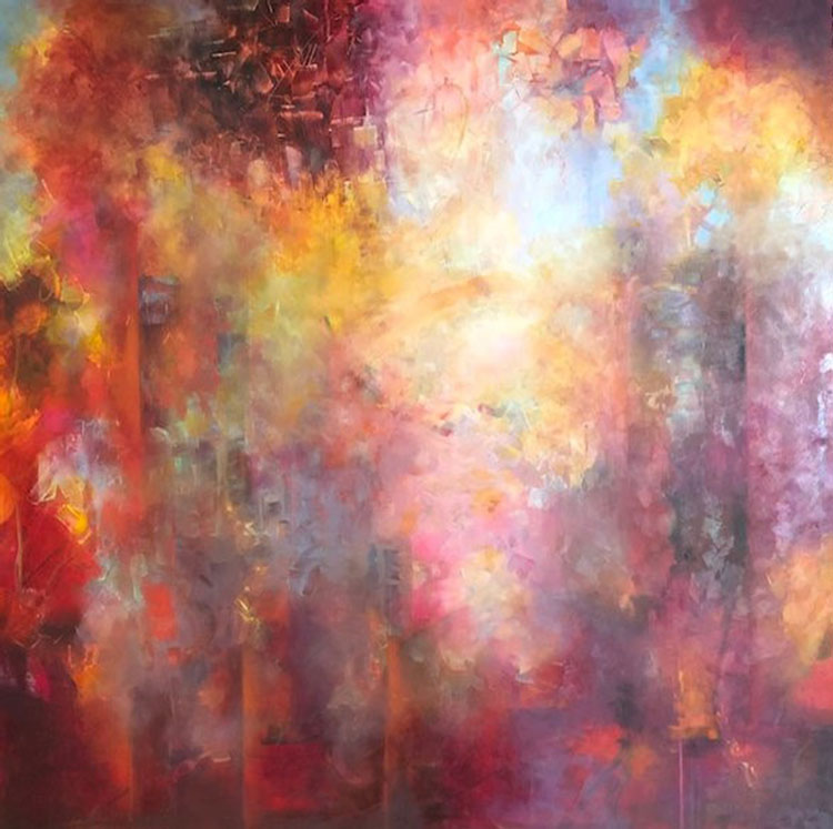 Consciousness - 40x40 Acrylic and Oil on Wood Panel