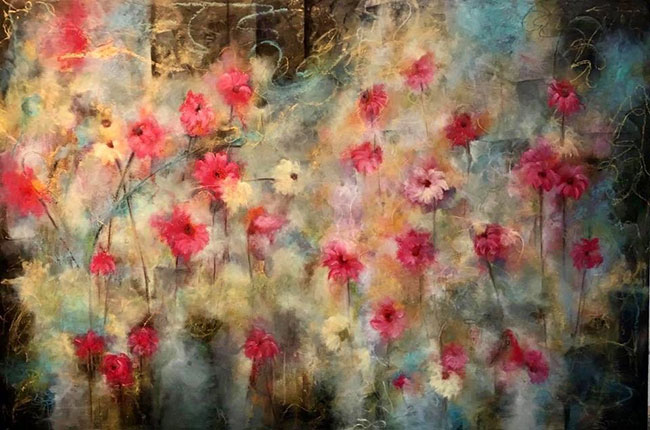 Dreamscape With Black Rose 40X60